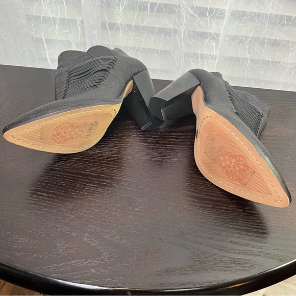 Vince Camuto Black  Ankle Bootie, Sheep Washed Wedges.  Size 6.5. #010 - Picture 7 of 9